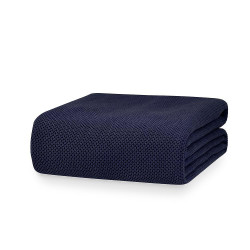 Луксозно памучно одеяло в синьо Malaga